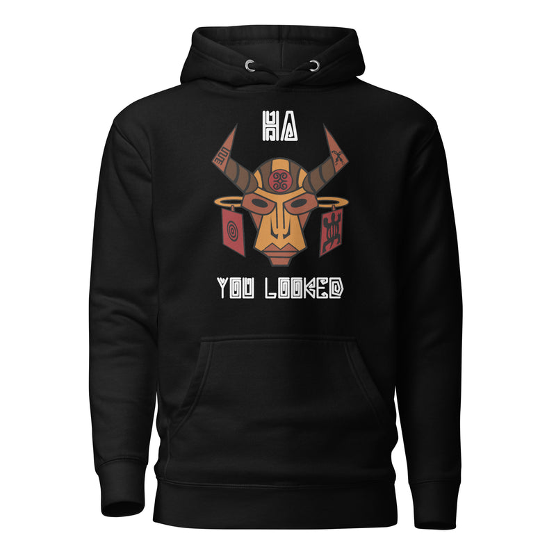 Ha! You Looked — Ceremonial Mask Hoodie